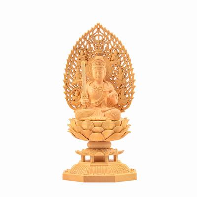 Статуя Бодхисаттвы Манджушри Hanro Art Carving, Буддийский Алтарь, Резьба по дереву, Самшит, Нимб Летающего Небесного Существа, Цветочный пьедестал, Год Кролика,
