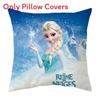 The Frozen Snow Queen Cartoon Cushion Cover Linen Material Cozy Spaces Home