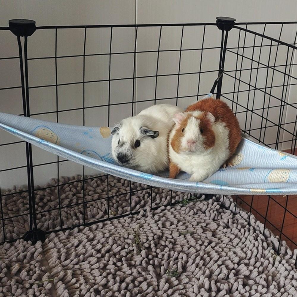 Ice Silk Cooling Hanging Bed Skin-Friendly Guinea Pig Nest Pet Hammock Nest Cage Accessory
