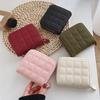 Women Fashion Small Zipper Wallet with Coin Purse PU Leather Plaid Purses Ladies Cute Mini Korean Style Small Card Pack New