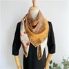 110*110 Cm Square Silk Scarf Women's Fashion Printed Small Neck Scarf Office Women's Hair Belt Folar Handkerchief Women's Handkerchief Shawl Scarf