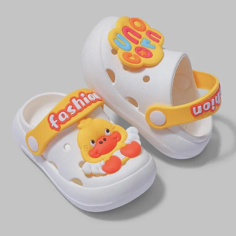 Детская обувь с дырочками с героями мультфильмов: Мягкие, нескользящие тапочки для мальчиков и девочек