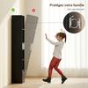 Bookcase, Storage Unit, Drawer, Cupboard, Open Compartments, 30 x 24 x 158 cm, Black