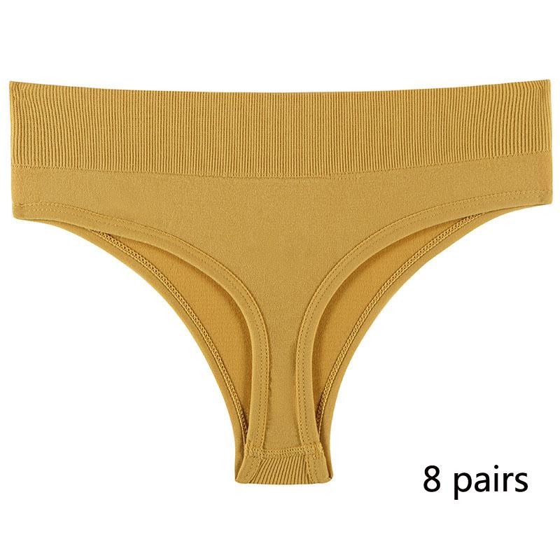 Спортивное нижнее белье для девочек, бесшовные сексуальные невидимые трусики со средней талией для девочек, однотонные удобные спортивные трусики с надписью «T» для женщин