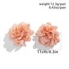 Bohemia Exaggerated Large Fluffy Fabric Flower Drop Earrings for Women Trended Elegant Lepaste Y2K Jewelry Wed Accessories Gift