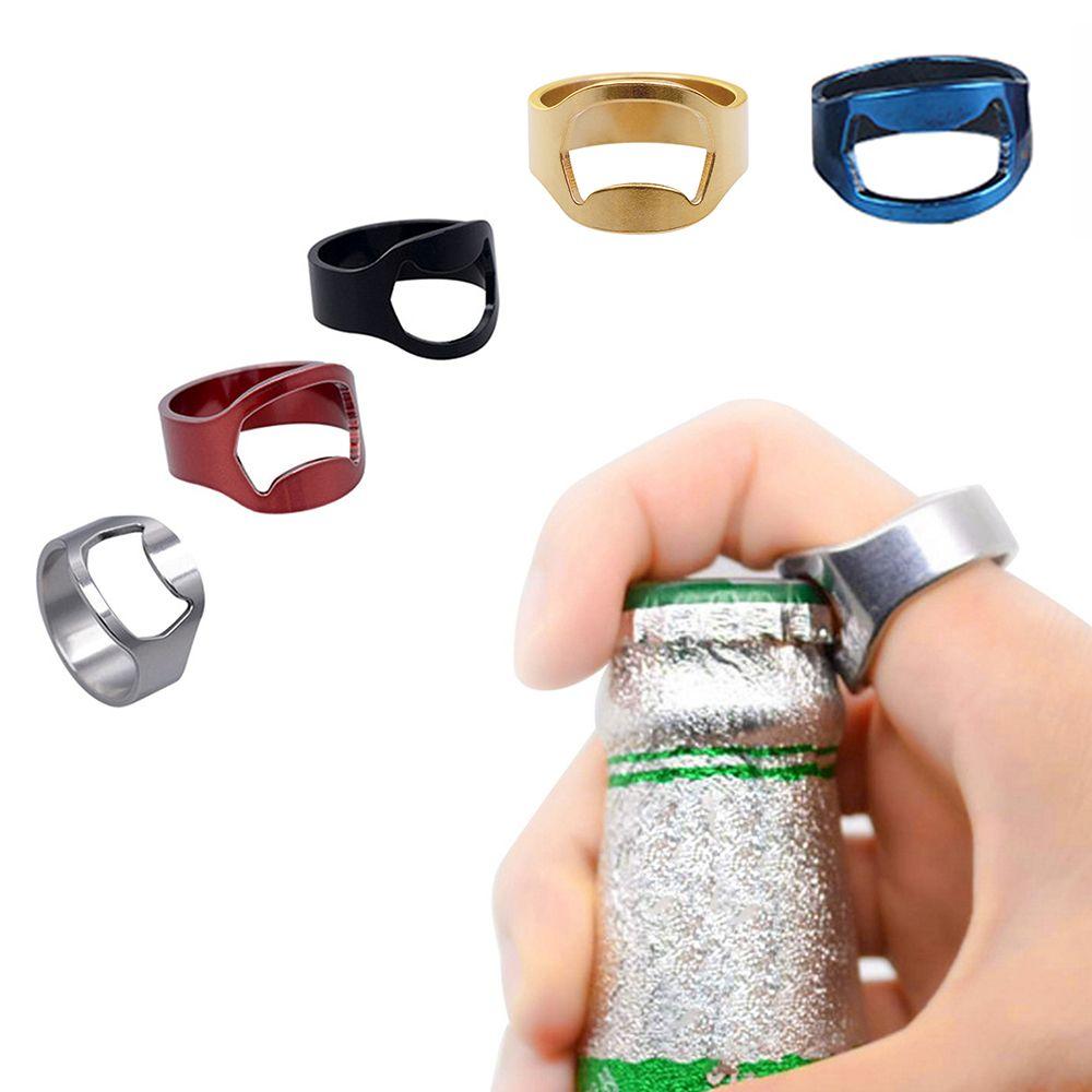 Finger Ring-shape Remover Cap Opening Kitchen Gadgets Bar Tools Beer Bottle Opener Wine Opener