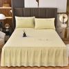 3 Pieces of Skin Friendly Bed Skirts Full Set of Bed Covers Thick Raised Lace Bed Sheets Tatami Mats Non Slip Covers
