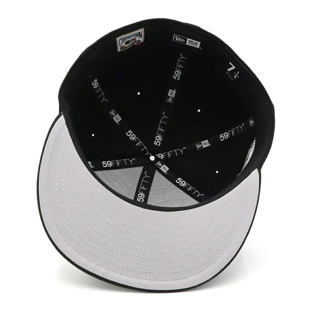 Кепка Newera 59FIFTY 14562006 NER35C7098 MLB Chicago White Sox CWS черная черная 7 боковых накладок под козырьком ONSPOTZ изготовленная на заказ кепка Gokyu Fifty Stylish