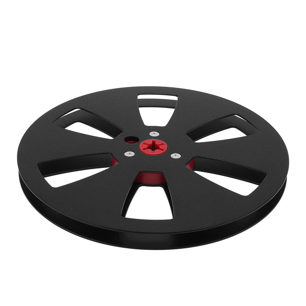 1 4 7 Inch Empty Tape Reel Aluminum Alloy Recording Takeup Reel with 6 Hole for Reel To Reel Tape for TEAC Black