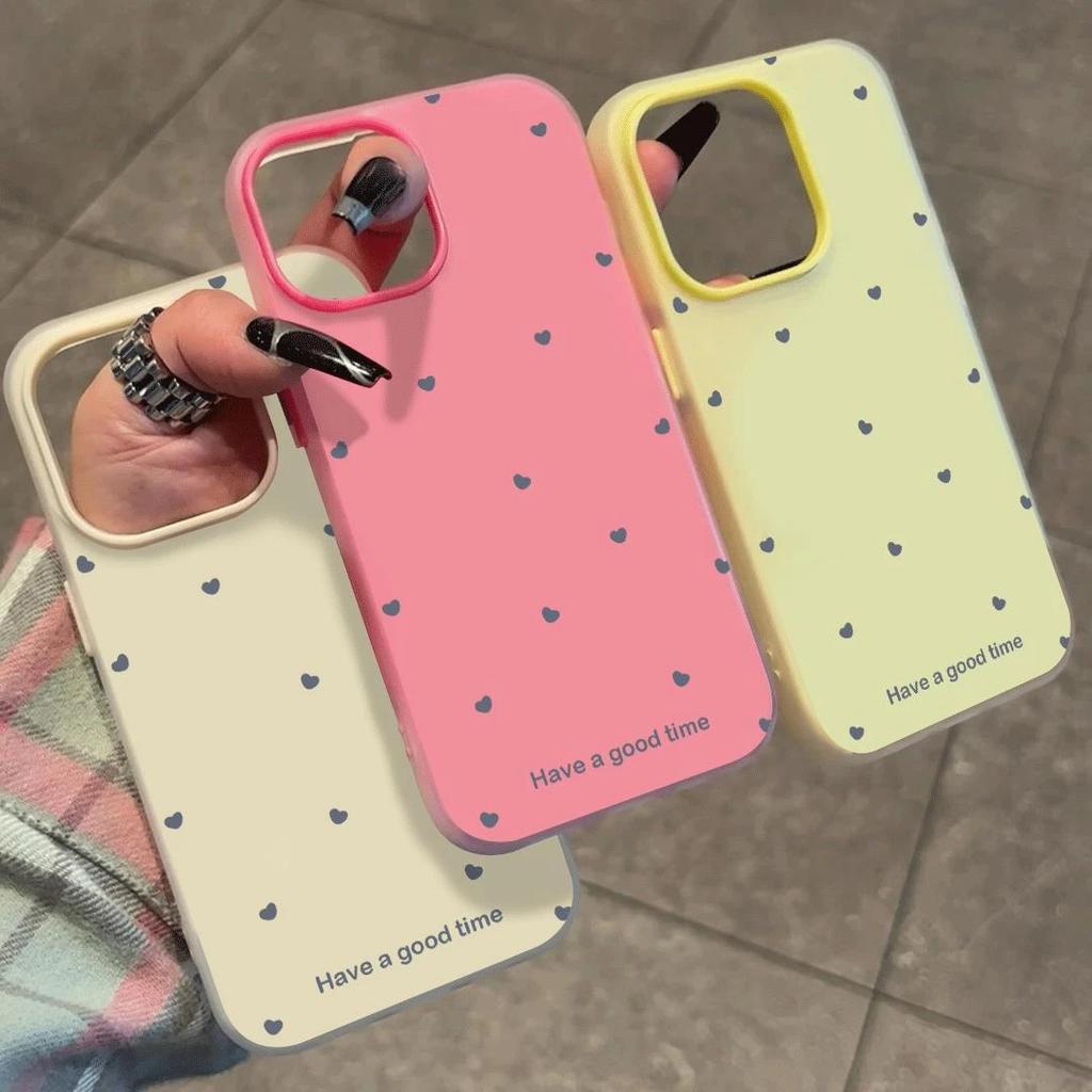 Простой нишевый love подходит для чехла для мобильного телефона iPhone16/17 Apple 15 двухсторонний желе 14/13 женские 12 комплектов