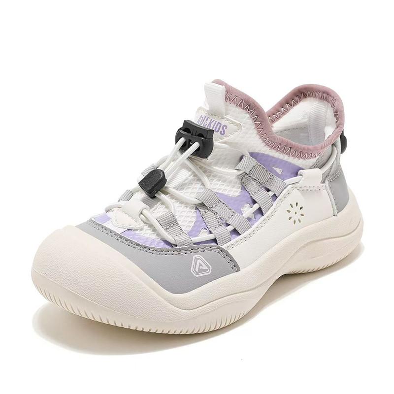 Girls Casual Shoes Mesh Breathable Kids Sports Shoes with Pull Rope 2025 New Children Running Shoes Thick Soft Sole Non-slip