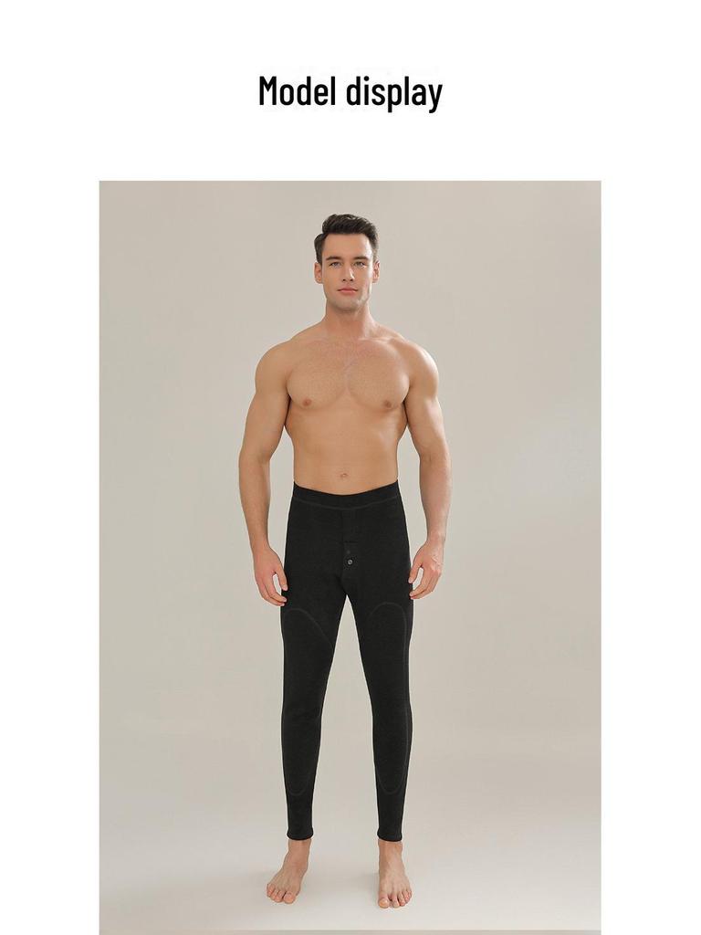 Унисекс-штаны из шерсти и шелка с бархатной подкладкой на коленях — высокая талия, плотные и удобные для пар среднего и пожилого возраста