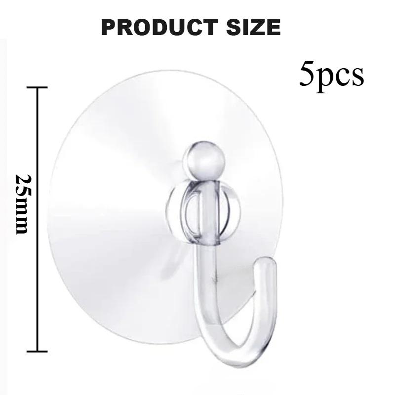 5/10/20 шт. Профессиональный прозрачный пластиковый крючок на присоске для плитки в ванной и на кухне