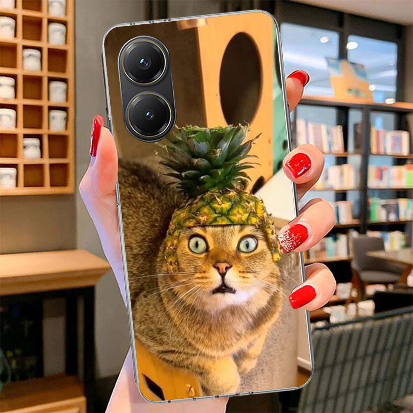 Pet Cat Funny Memes Phone Case For Xiaomi Poco F7 Ultra X7 X6 X5 Pro M7 Redmi 15C 15 13C 13 12C 12 10C 10 9A 9C 9T 9 Shell Poco