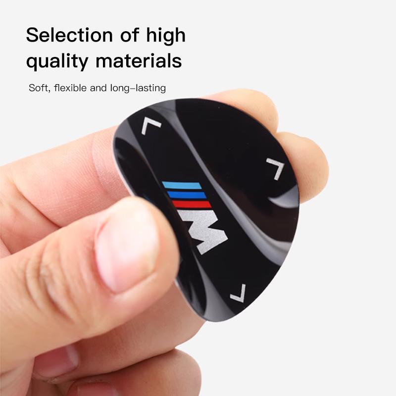DKHN5 Car M Power Emblem Multimedia Button Cover Trim Knob Stickers For BMW G30 G32 G01 G02 G05 G06 G07 G26 G23 G22 F40 F20 G08 G16