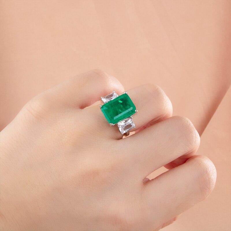 Gica Gema Роскошное женское кольцо из стерлингового серебра 925 пробы с драгоценными камнями Параиба 10*14 мм, серебряное свадебное ювелирное изделие, подарок