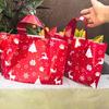 15pcs Christmas Gift Bags, Durable PP Plastic Party Favor Bags with Festive Snowflake & Reindeer Design,Reusable Tote-Style Bags