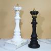 Black and White Chess Piece Resin Figurine for Creative Home Decor