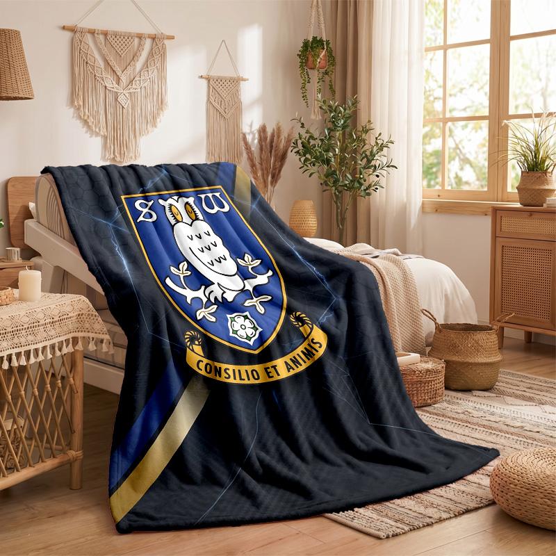 Флисовое одеяло в тематике Sheffield Wednesday Уютное мягкое плюшевое одеяло для спальни, дивана, путешествий