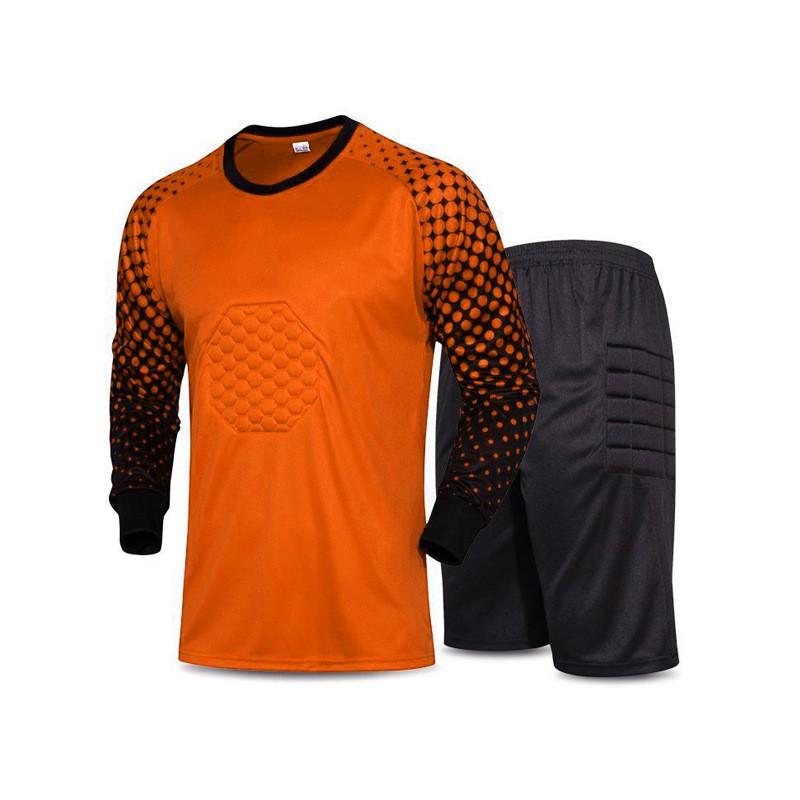 Unisex Soccer Goalkeeper Jersey Set Long Sleeve Training Match Uniform Adults Kids