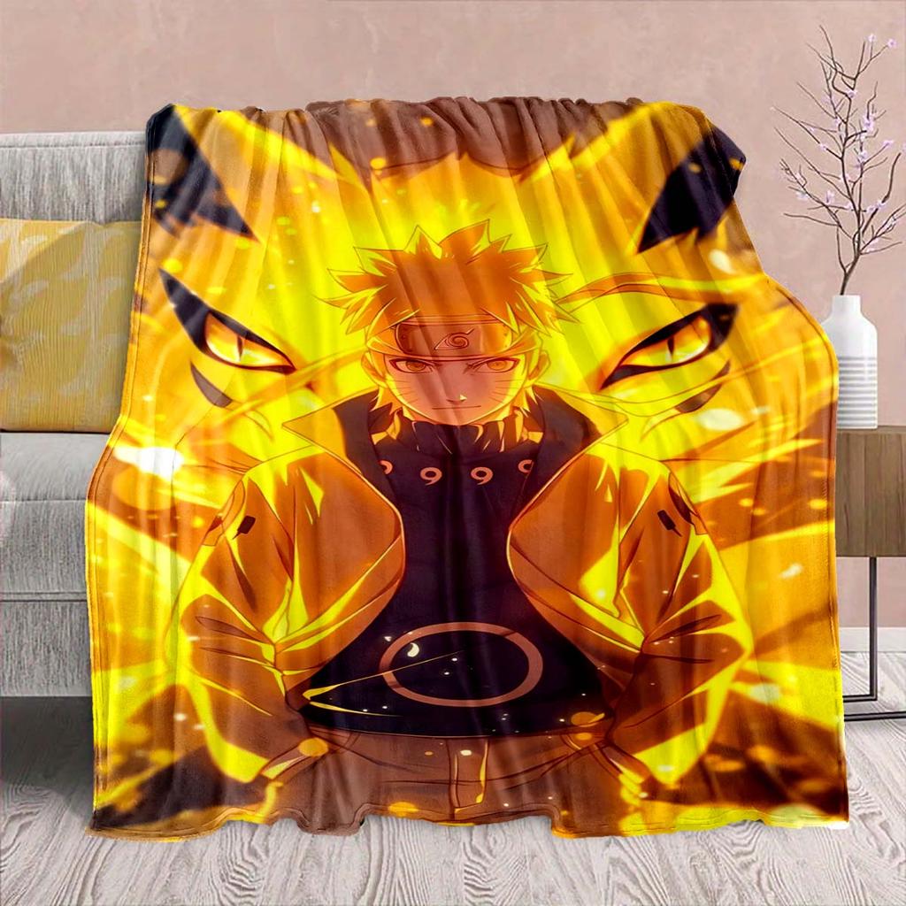Naruto Anime Flannel Blanket - Soft Warm Perfect for Sofa, Bedding Camping Travel Office Home Decor -QJY