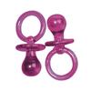 Plastic Pendant - Pacifier, Dark Pink, 5 Cm, 5 Pcs