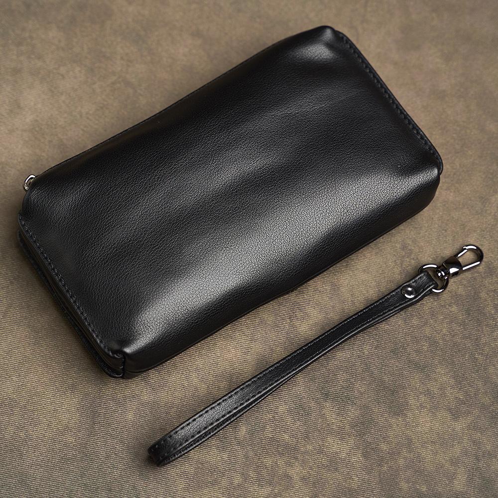 Натуральная кожа, повседневный мужской клатч, кошелек для телефона, мини-кошельки для монет, держатель для кредитных карт, черные деловые маленькие сумки для денег