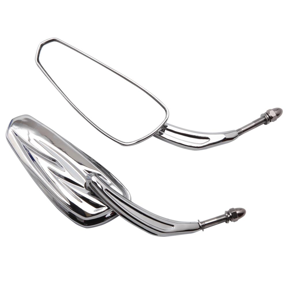 Мотоциклетные пылающие хромированные/черные боковые зеркала для Harley Davidson Softail Standard FXST Glide Electra Road Custom Dyna