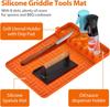 Silicone Griddle Tools Mat for Blackstone,Spatula Mat with Drip Pad Grill Mat,Side Shelf Mat for Blackstone Food Grade Grill BBQ