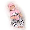 Popular 22 Inch Reborn Baby Dolls Sleeping Lifelike Soft Cloth Body Newborn Dolls Realistic Implanted Mohair Simulation Dolls for Kids Birthday Gfit