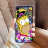 Черный Мягкий Чехол для Телефона для Samsung Galaxy A32 A25 A71 A41 A35 A26 A72 A24 A55 A36 A23 A53 A51 A73 A22 A52 Смешной Гомер