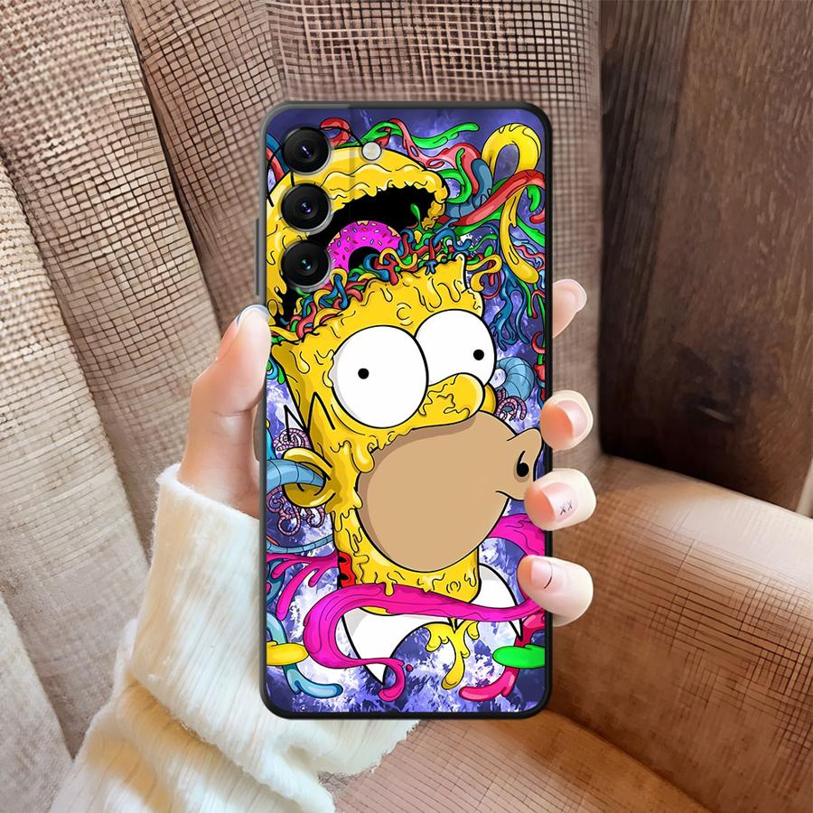 Черный Мягкий Чехол для Телефона для Samsung Galaxy A32 A25 A71 A41 A35 A26 A72 A24 A55 A36 A23 A53 A51 A73 A22 A52 Смешной Гомер