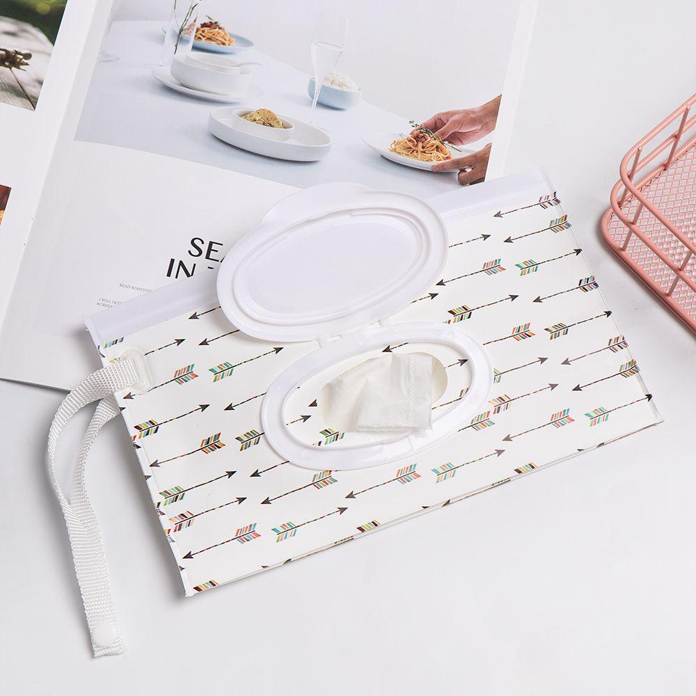 Carrying Case Snap-Strap Portable Wet Wipes Bag Tissue Box Stroller Accessories Cosmetic Pouch