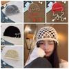 Weave Cap Tassel Pullover Hat Bohemian Korean Crochet Cap Vintage Hollow Knitted Beanies Hat  Women