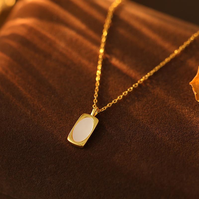 Ожерелье-подвеска из серебра 925 пробы Banyan Tree в стиле ретро с белой ракушкой - Высококлассная летняя цепочка на ключицу 2024 для женщин