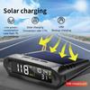 S98 Solar Car Wireless HUD Display Digital GPS Speedometer with Solar Charged Over Speed Alarm Car's Temp Altitude HUD Projector For All Cars