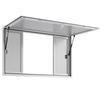 VEVOR Concession Window 152x92 cm, Aluminum Alloy Service Window for Food Truck, Up to 85 Degrees Stand Serving Window with 4 Sliding Windows