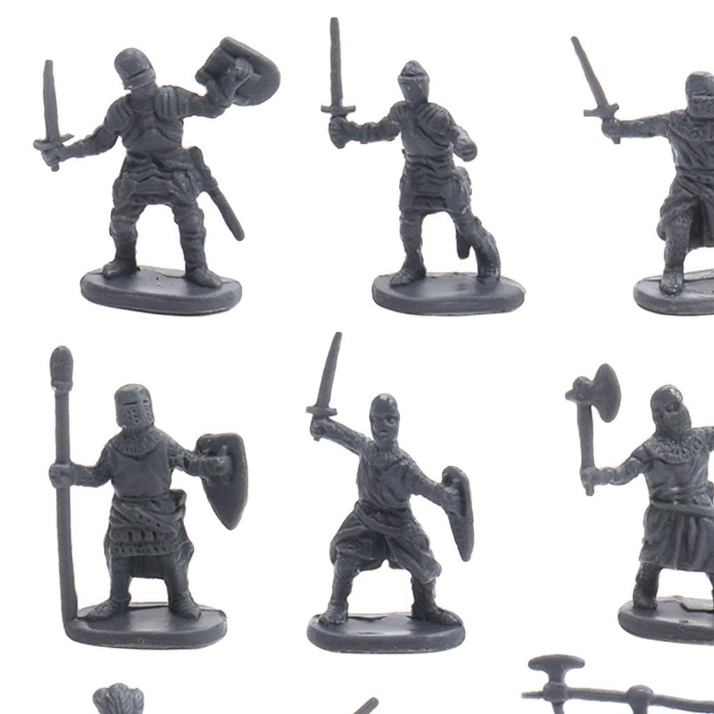 200/Set Medieval Soldiers Model Action Figure Army Men and Shield Layout Historical Warfare Creative