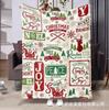 Christmas-themed checkered pattern Printed Blanket for Sofa Bed Travel Camping Living Room Office Conditioning Blanket