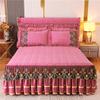 Luxury Winter Bedspread On The Bed Thick Home Lace Bed Skirt-style Bed Sheets Embroidery Cotton European-style Bed Spreads