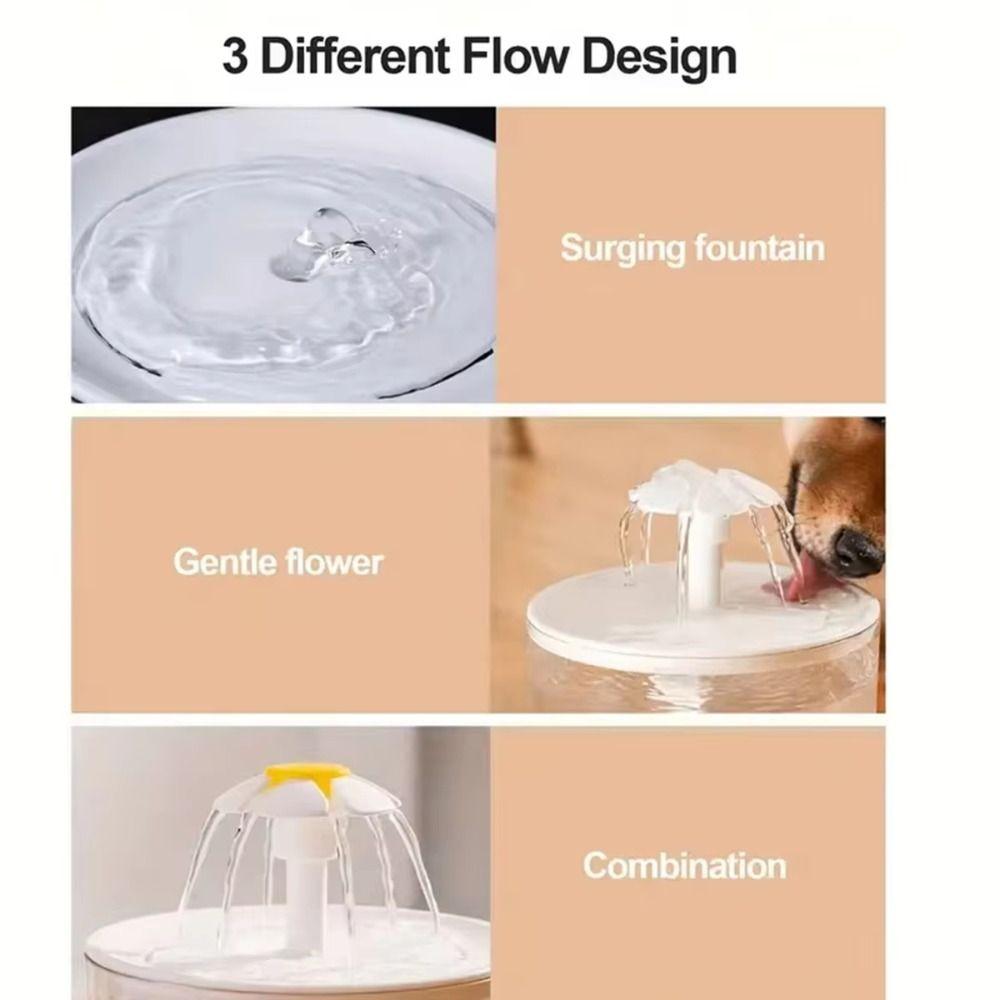 Transparent Automatic Cat Water Fountain Electric Pet Drinking Fountain  Pets Home Alone