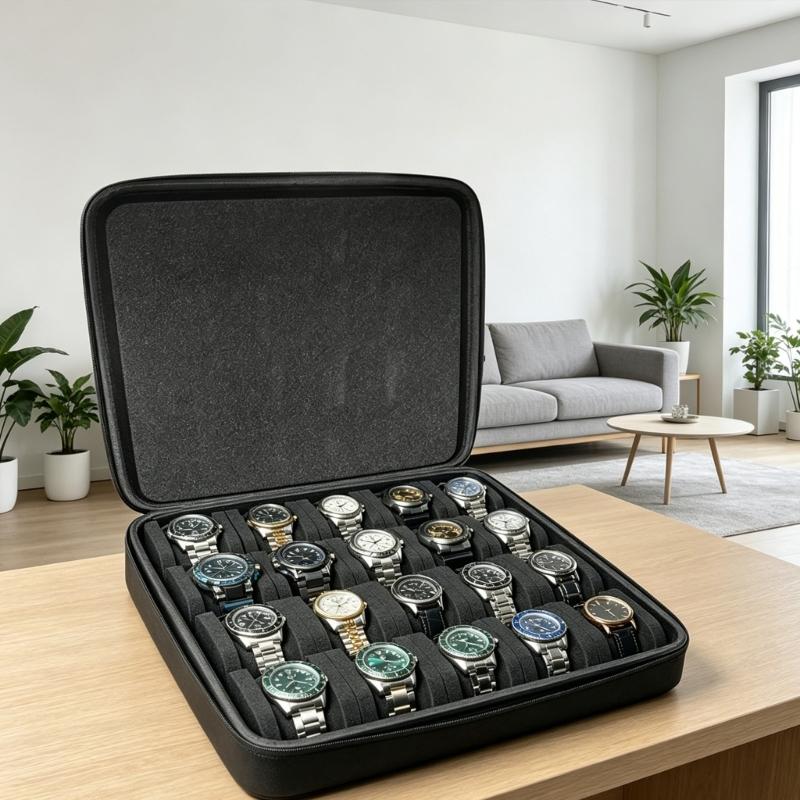 Механический футляр для хранения часов из ЭВА высокой плотности с 3 отделениями для путешествий и деловых поездок