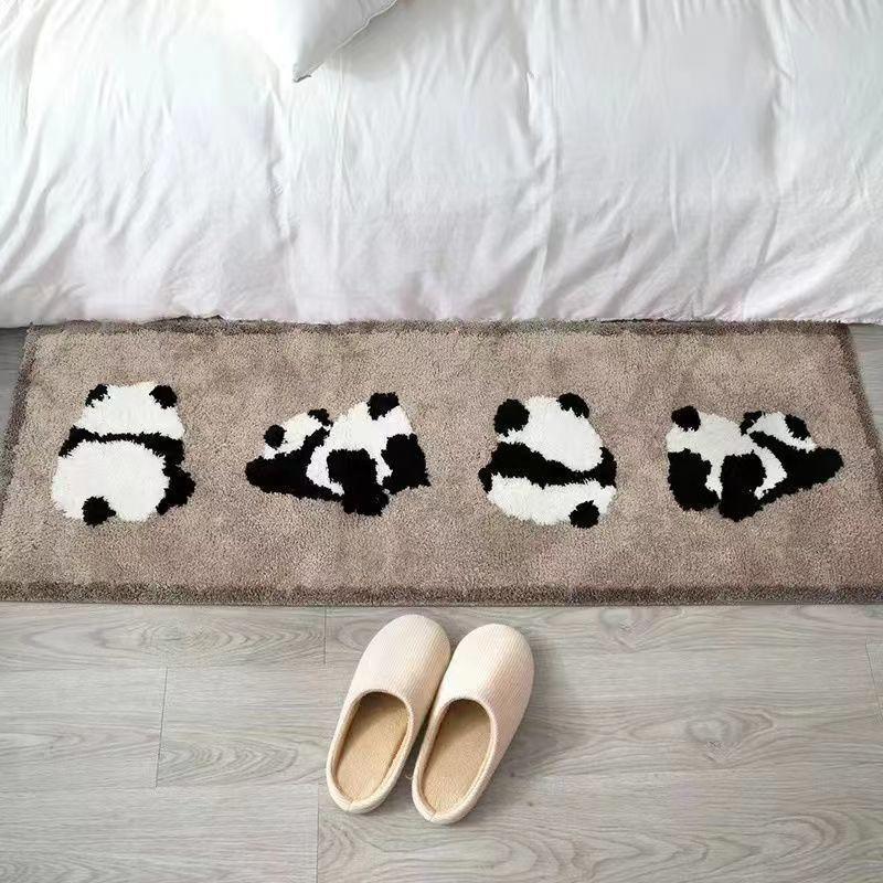 Imitation cashmere bedside blanket, long bedroom ins style, high aesthetic value, no wash, dirt resistant bedroom floor mat