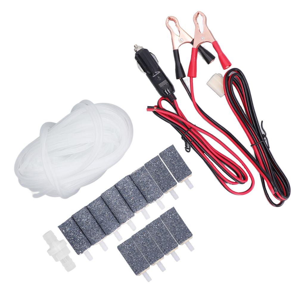 Air Pump Accessory Air Hose Check Valve Bubble Stone Battery Clamp Cable Set Kit MPQ 906
