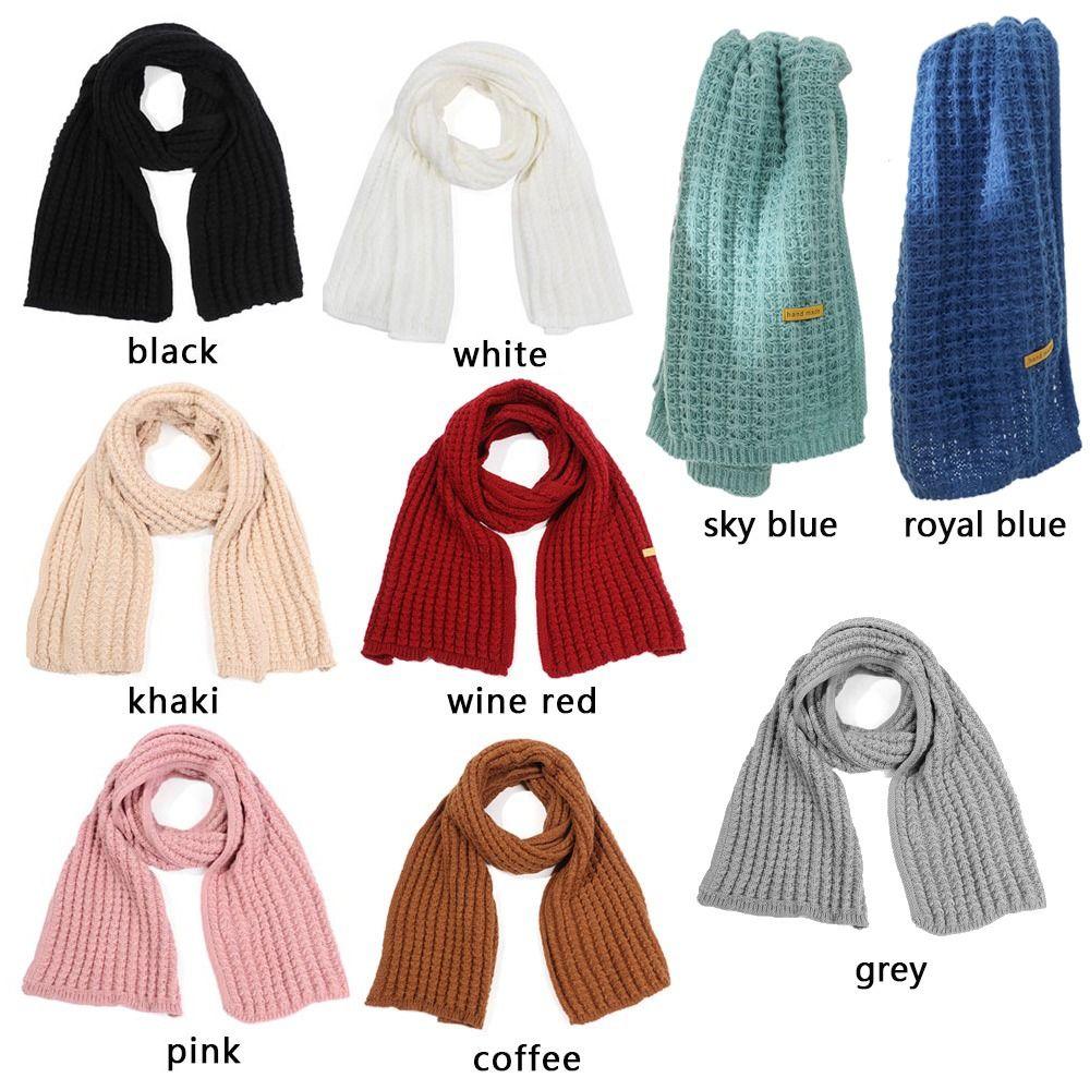 Outdoor Knitted Scarf Thickened Women Scarf Fashion Long Scarves Male and Female