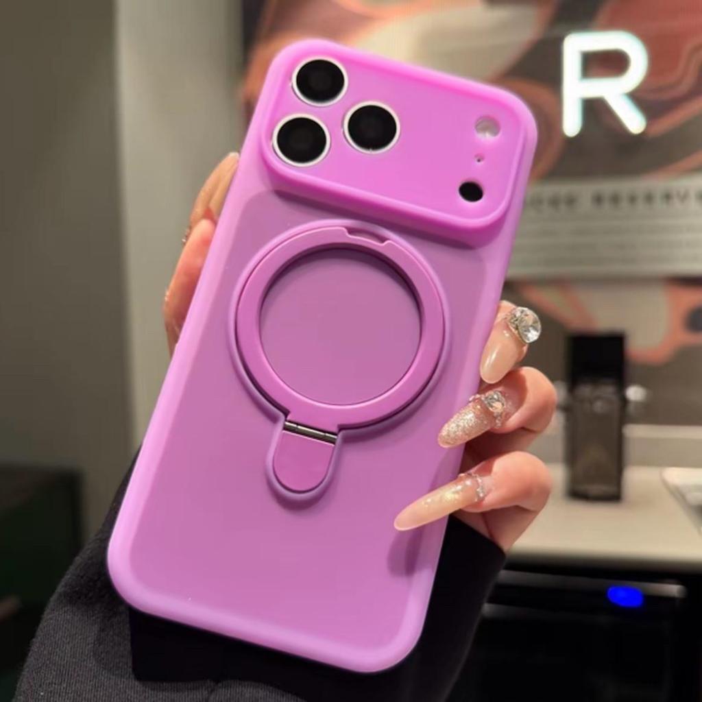 Чехол-подставка из жидкого силикона с магнитом для iPhone 17 для Apple 16 Pro Max/15 Pro