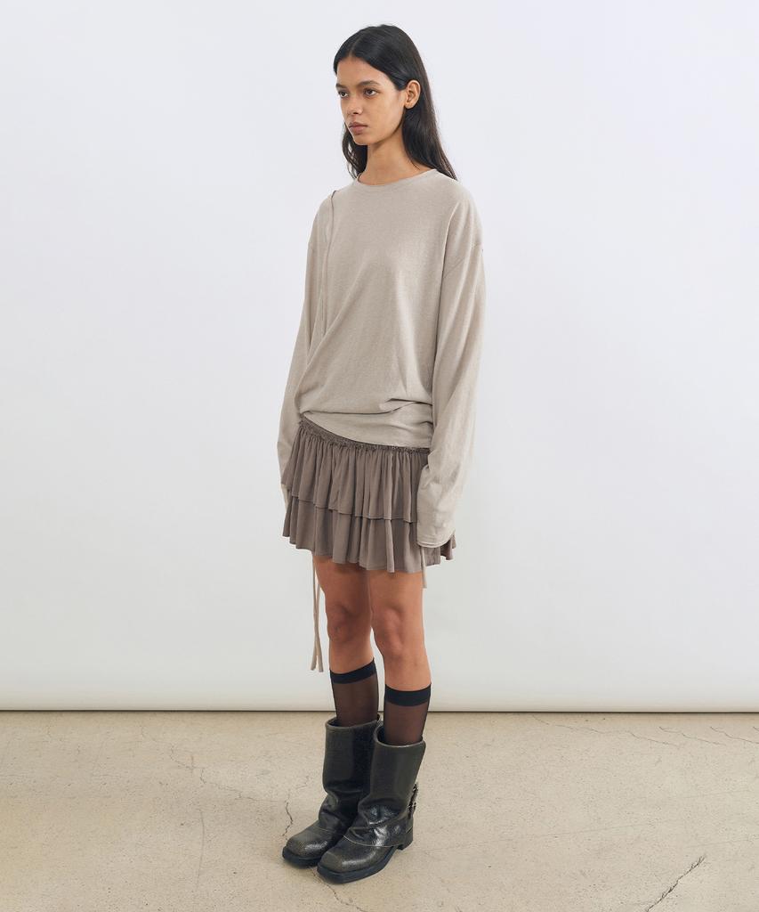 Insilence Woman Smoking Mini Skirt Mocha