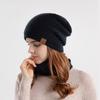Women's Winter Thickened Knitted Woolen Warmth Hat Scarf Neck Sweate Two Piece Ear Protection Cap