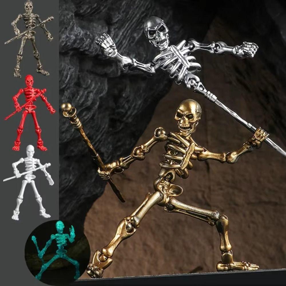 Lightweight Sturdy 3D Printed Skeleton Model Movable Joint Skeleton Toy Prank Gift