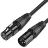 XLR Microphone Cable, 3-Pin XLR Male To Female Microphone Cable, Balanced Stereo XLR Microphone Audio Line Extension for AV Amplifiers, Speakers, and